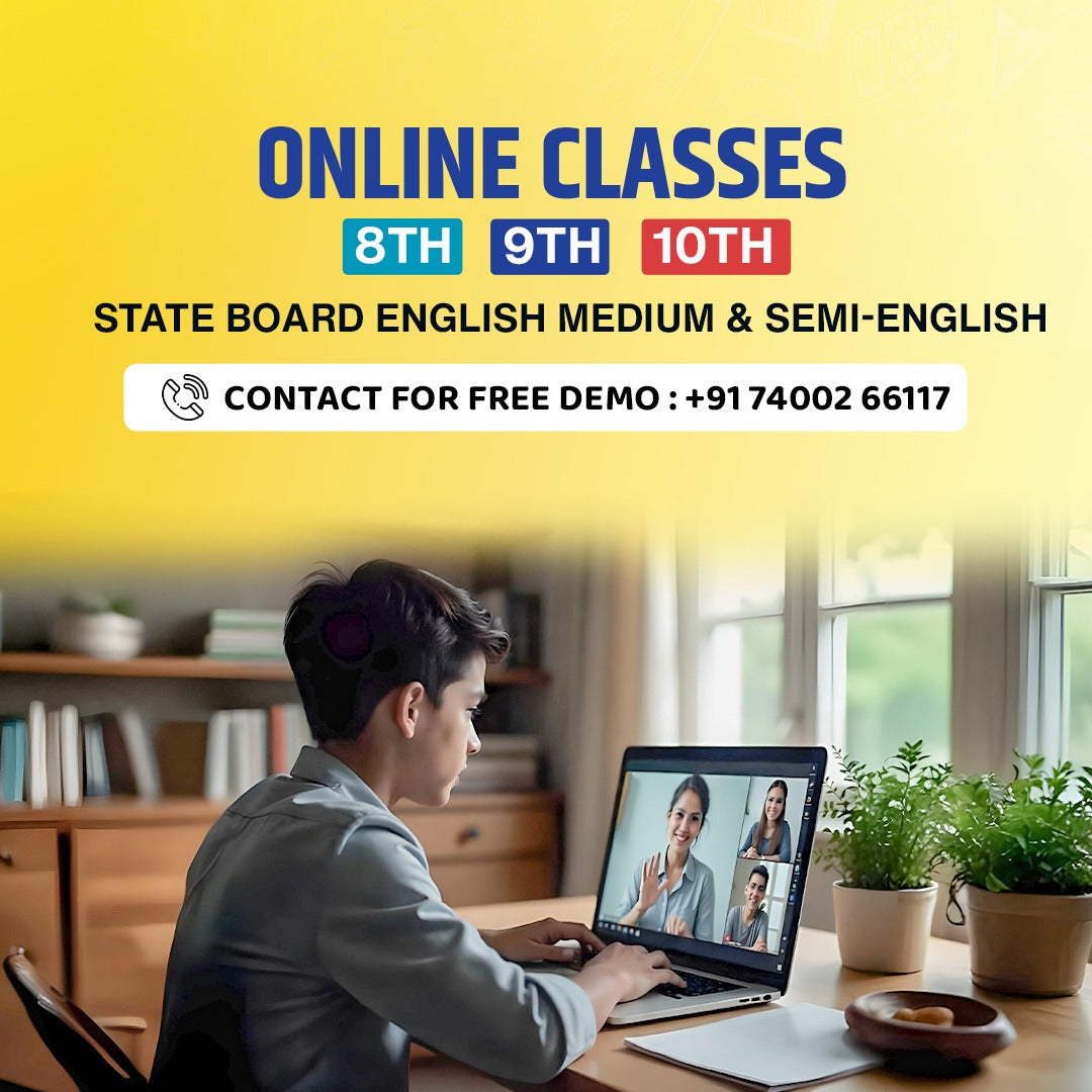 admissions open for online classes 8th,9th and 10th for CBSE and State board in semi English and English medium. contact us on +917400266117 Chate coaching classes
