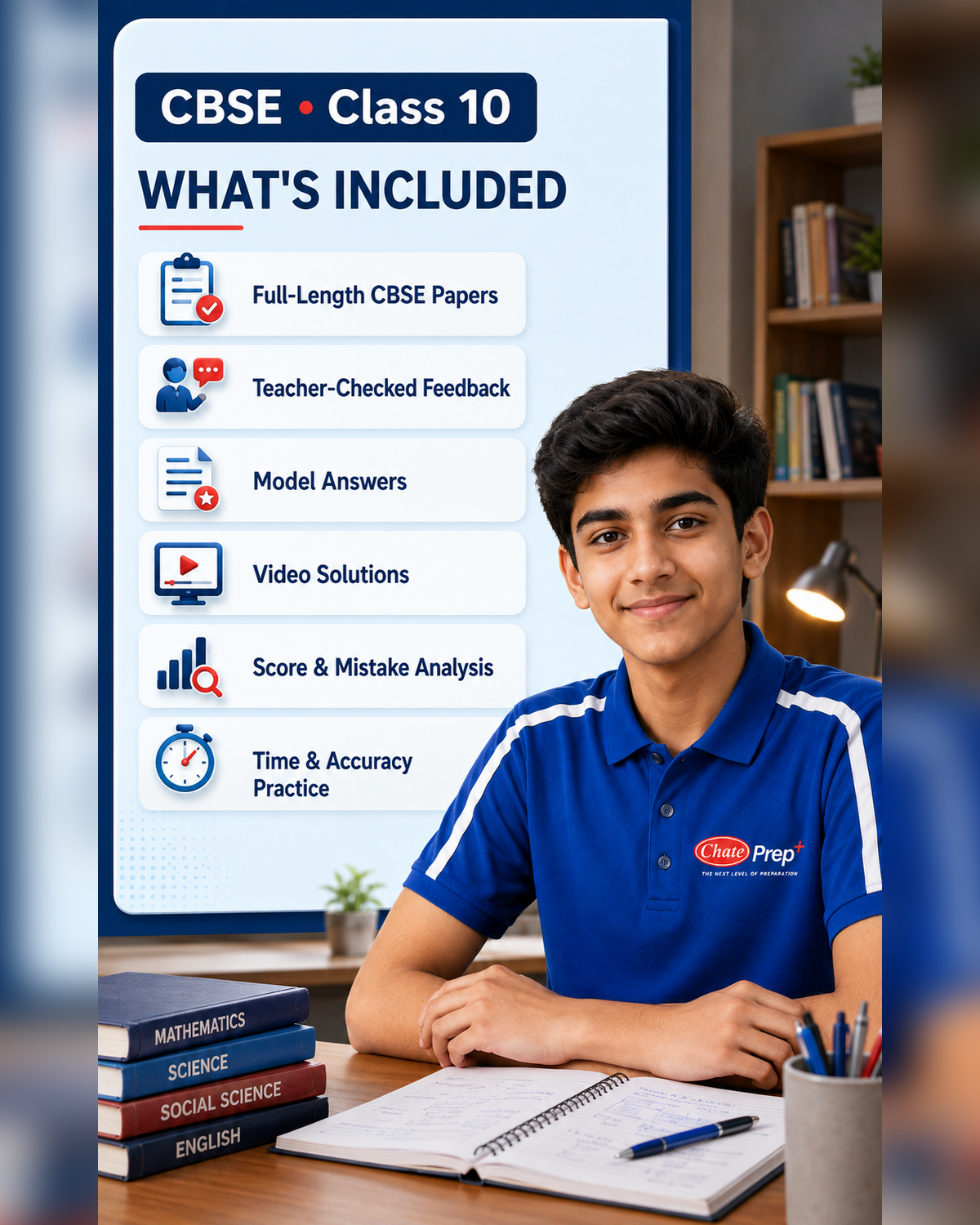 Chate Prep Plus Teacher-Checked Test Series: 10th standard