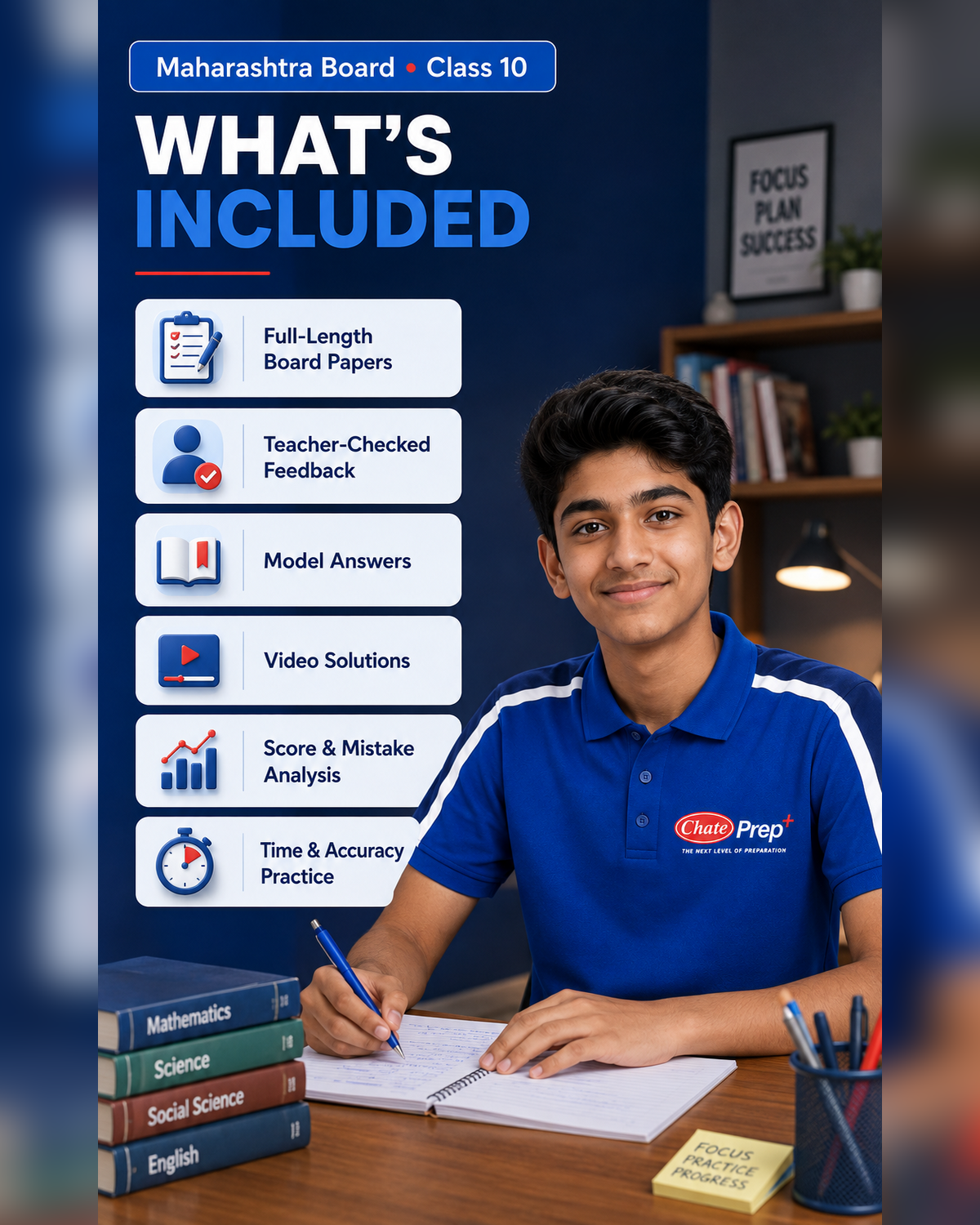 Chate Prep Plus Teacher-Checked Test Series: 10th standard